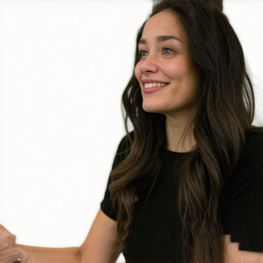 Indianapolis business owner working on GMB profile with cityscape background