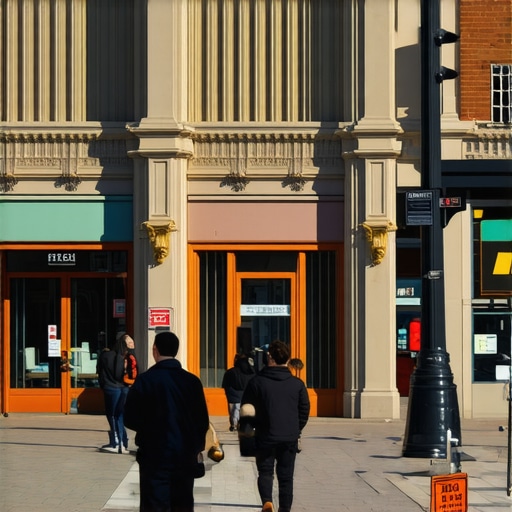 Indianapolis Local Business Scene Vibrant Indianapolis street with local shops and community