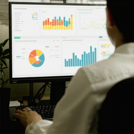 Person analyzing local SEO performance metrics on a computer