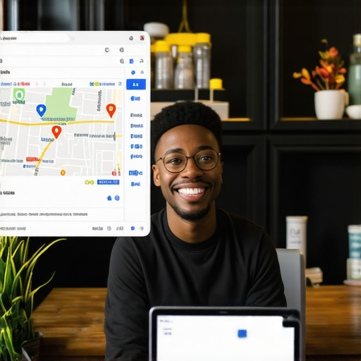 Indianapolis Local Business Optimization Business owner optimizing GMB profile with maps and reviews in Indianapolis
