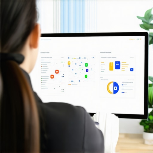 Person analyzing local maps and SEO data on a computer for Indianapolis business optimization.