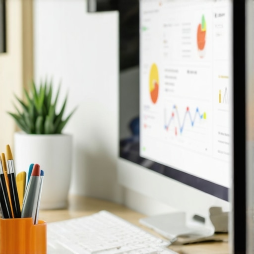 Business owner reviewing maps and SEO data on a computer
