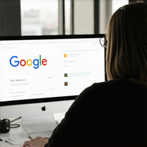 A person working on local business map optimization in Indianapolis