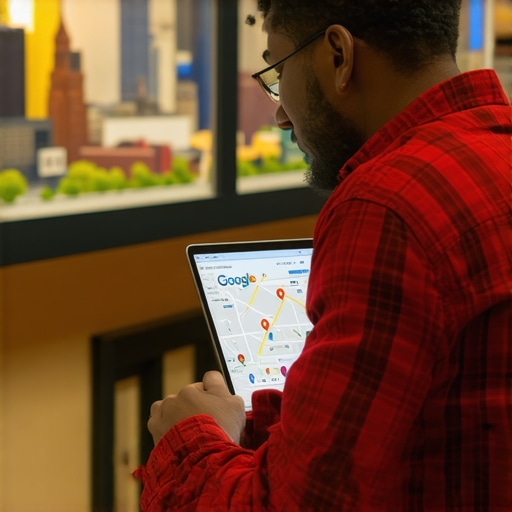 Optimizing Maps Listings for Indiana Business Indiana business owner analyzing Google Maps data on a laptop