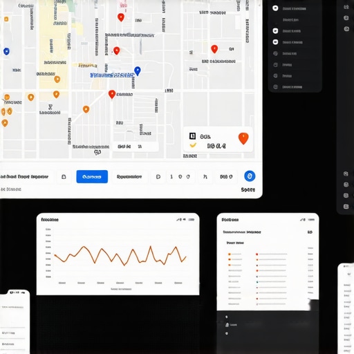 Modern Local SEO Tools Dashboard Screenshot of an SEO dashboard displaying maps and keyword rankings