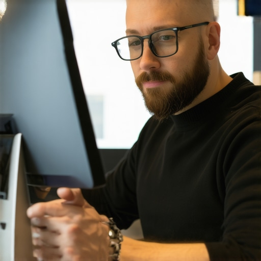 Indianapolis business owner working on Google My Business profile