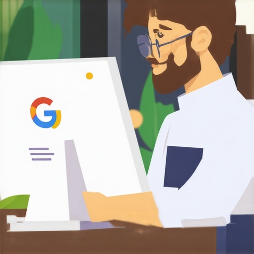 Optimizing Your GMB Profile Business owner updating Google My Business profile on a laptop.