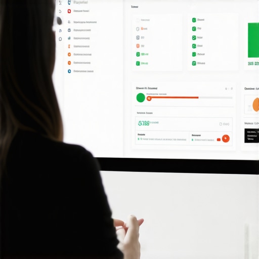 Using BrightLocal for Local SEO Audits A person analyzing local SEO audit data on a BrightLocal dashboard on a computer screen.