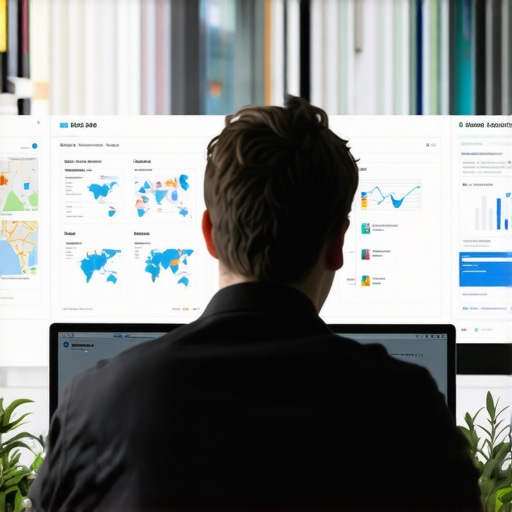 Person reviewing maps optimization analytics on a computer