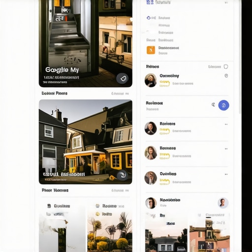Screenshot showing optimized GMB profile with reviews and photos.