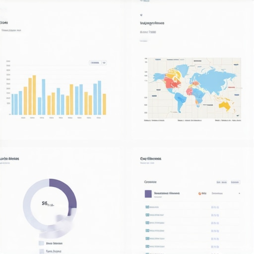 A computer screen displaying local SEO metrics, maps, and review management tools.