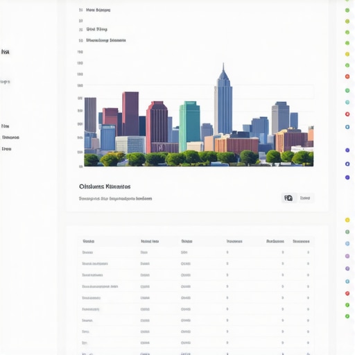 Visualization of local SEO analytics and mapping tools for Indianapolis businesses.