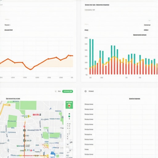 Screenshot of analytics dashboard displaying local search performance data