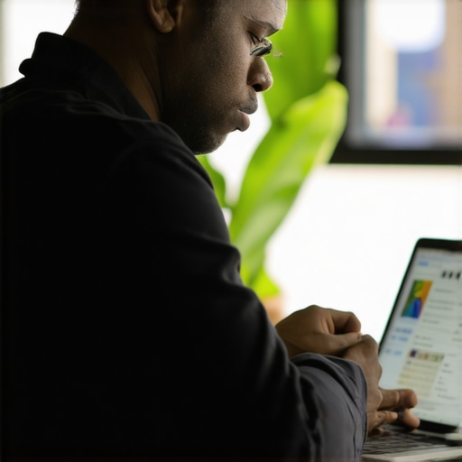 Indianapolis business owner editing Google My Business profile on a computer