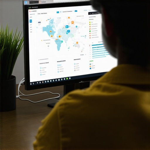 Person analyzing local SEO metrics on a computer for Indianapolis businesses